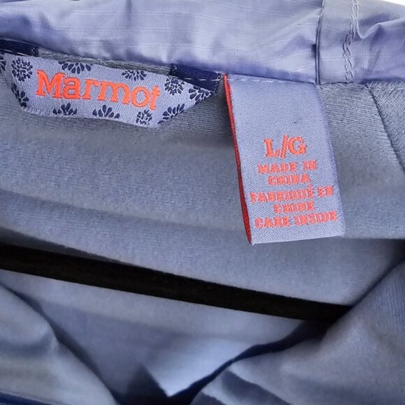 Marmot Ether Girls' Hooded Windbreaker Jacket Periwinkle Large - Picture 7 of 10